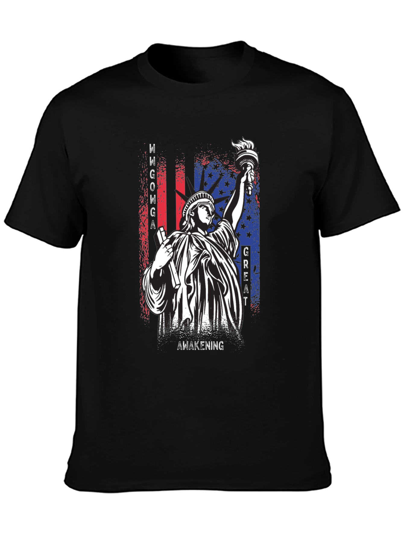 Black MAGA Statue of Liberty Graphic Tee view 3