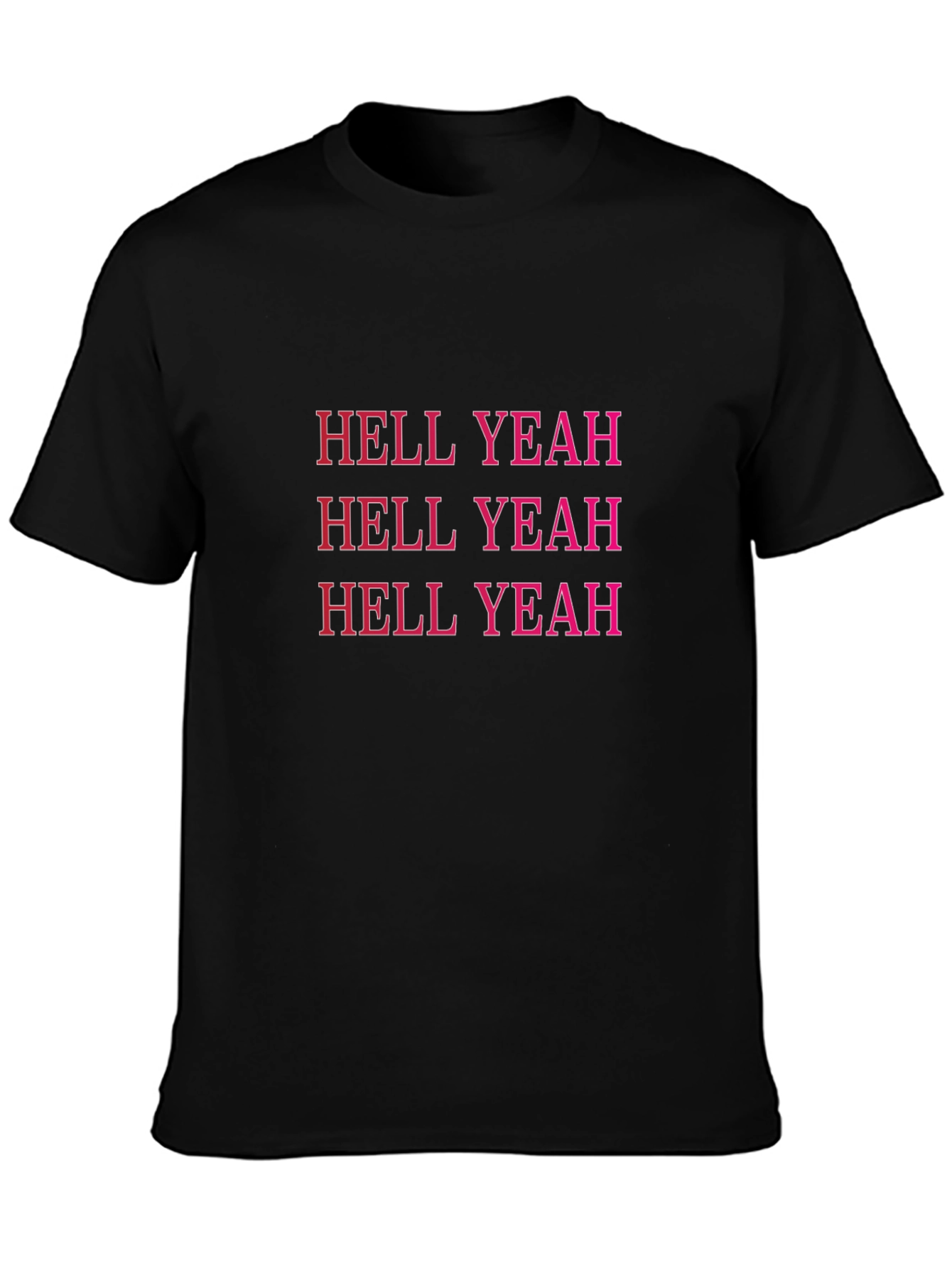 Black Hell Yeah Graphic Tee - Bold Statement T-Shirt view 3