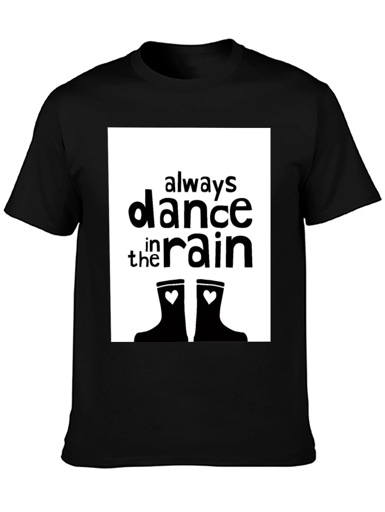 Black Dance in the Rain Graphic Tee view 3