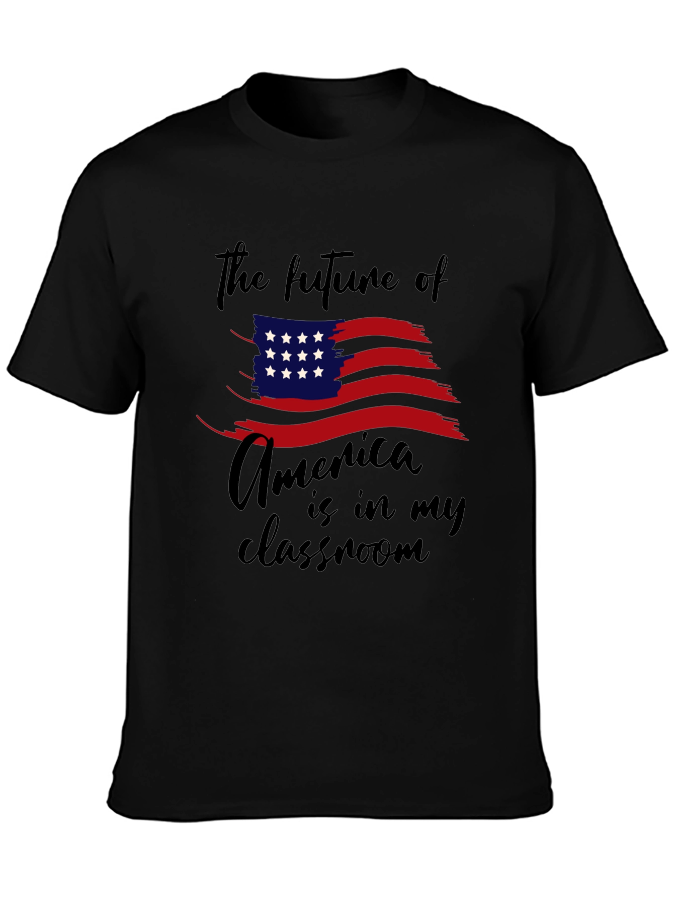 Black The Future of America T-Shirt view 3