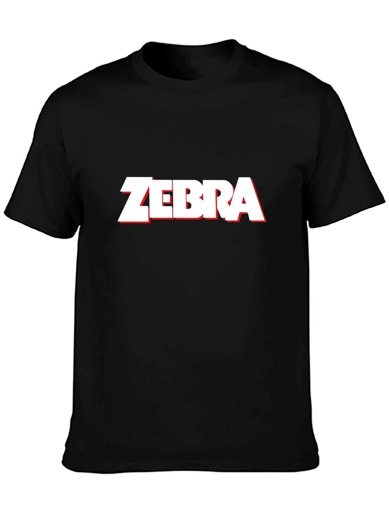 Black Bold "ZEBRA" Graphic Tee - Classic Black Comfort view 3