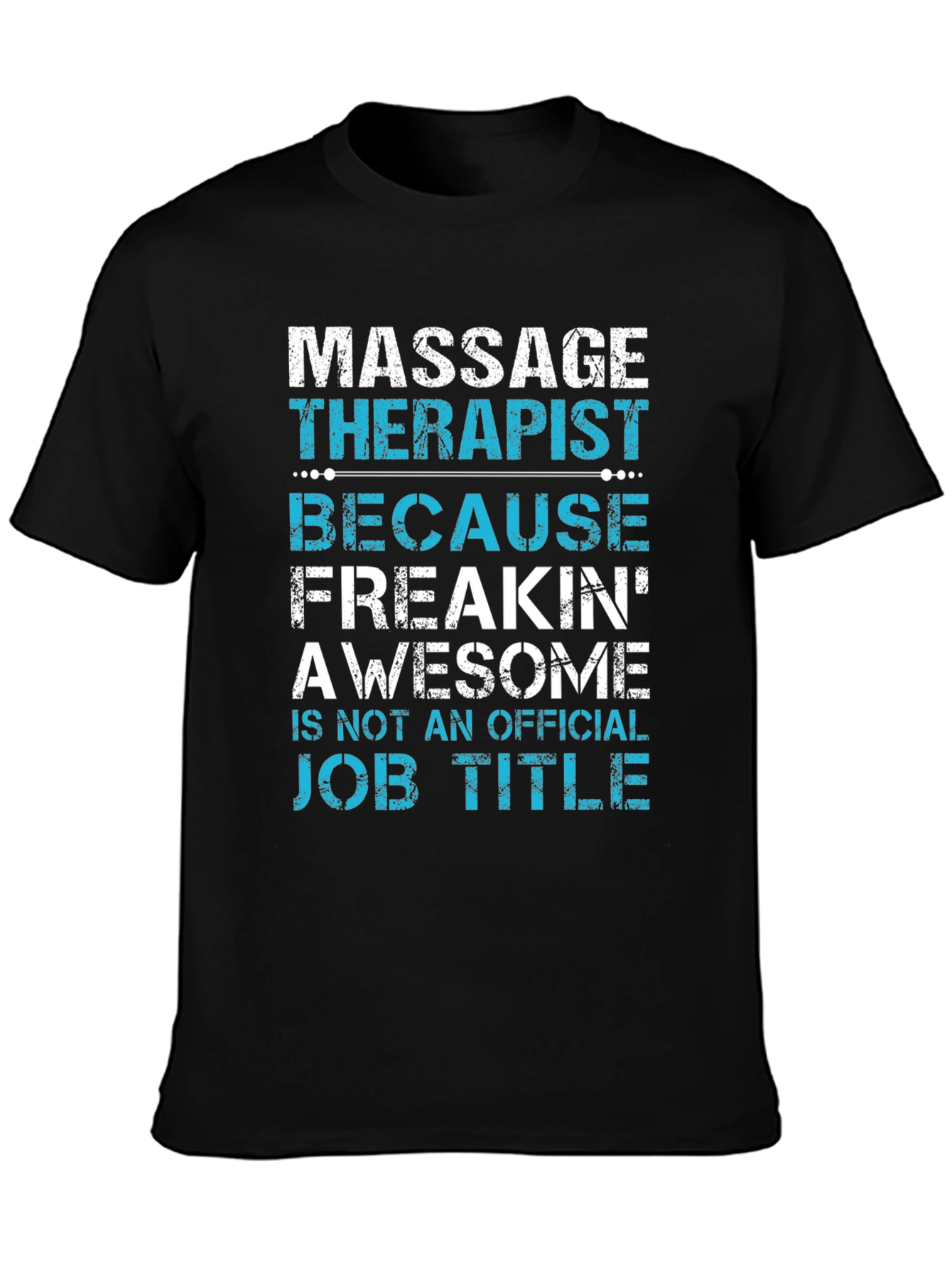 Black Massage Therapist Funny Job Title Graphic Tee view 3