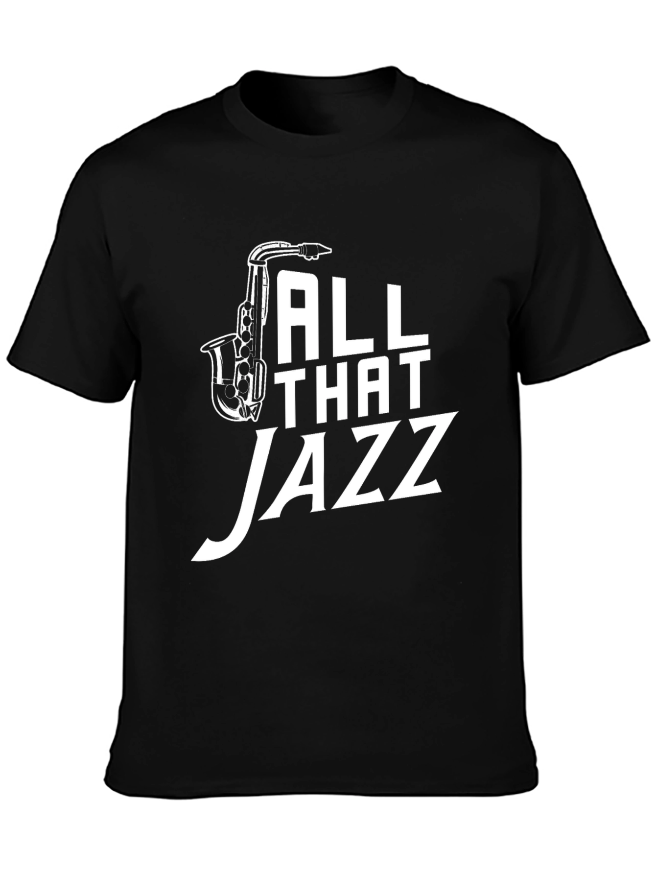 Black All That Jazz Saxophone Graphic Tee view 3