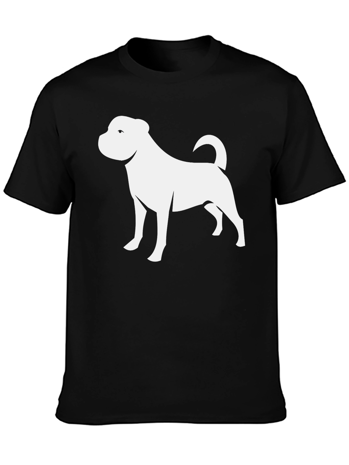 Black Dog Silhouette Graphic Tee - Black Unisex T-Shirt view 3
