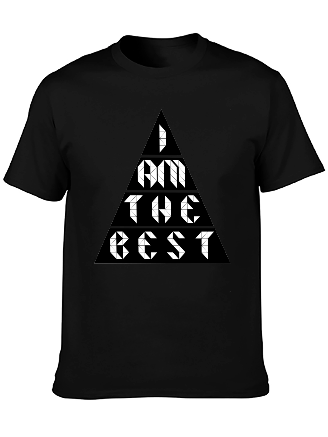 Black I Am The Best Triangle Graphic Tee view 3