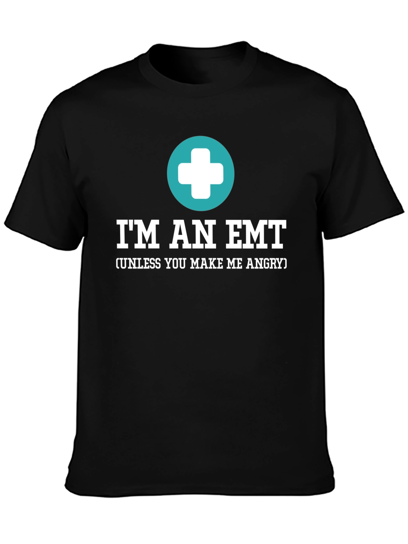 Black I'm An EMT Funny T-Shirt view 3