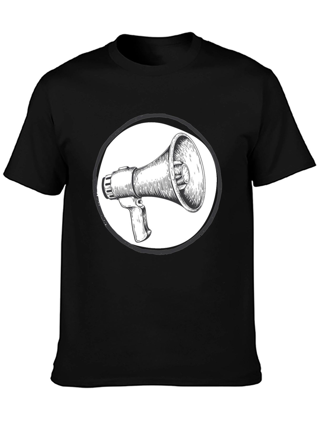 Black Megaphone Graphic Tee - Speak Up! view 3