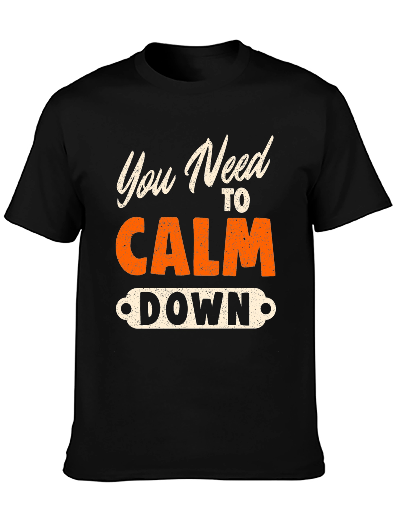 Black You Need to Calm Down Graphic Tee view 3