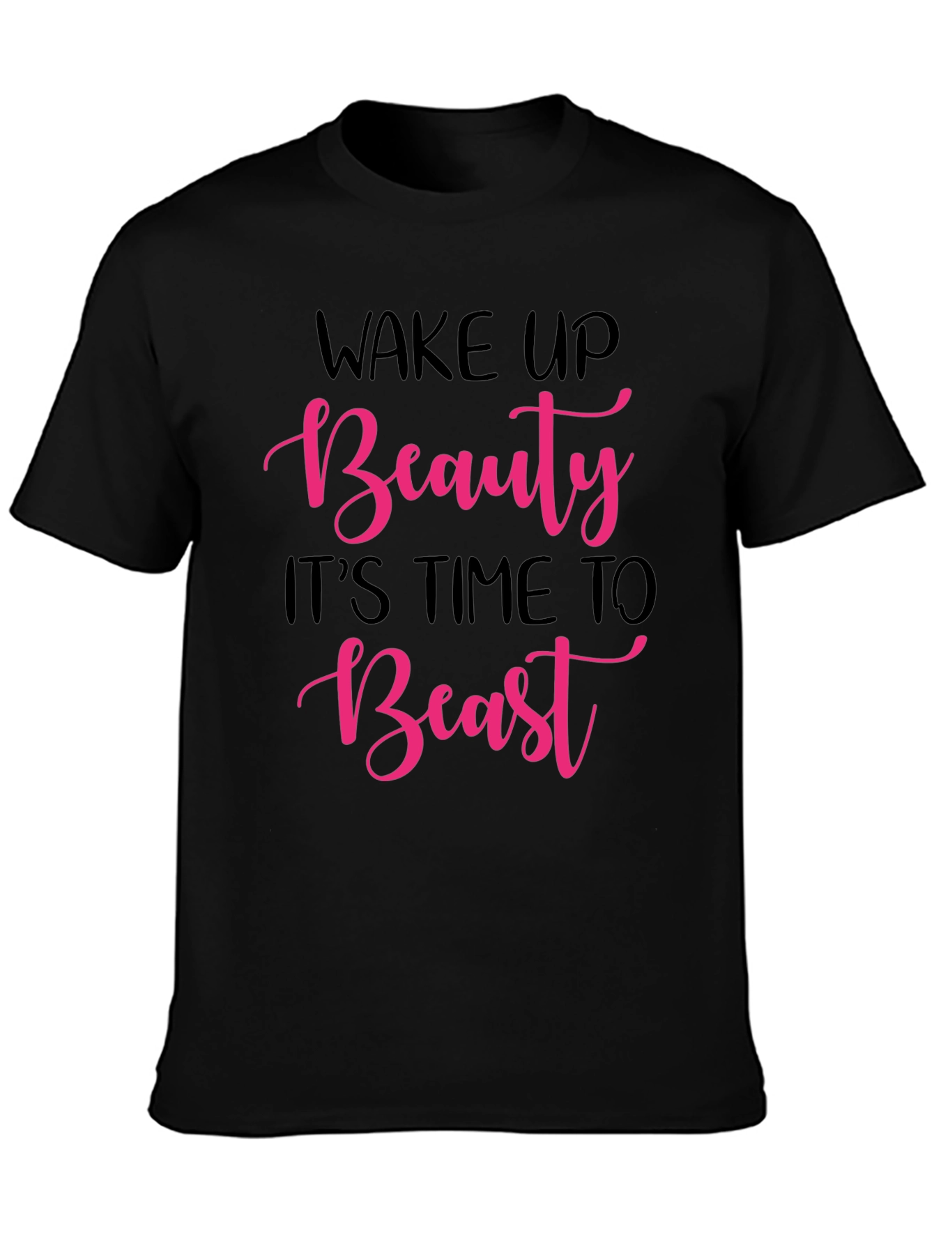 Black Wake Up Beauty Beast Graphic Tee view 3