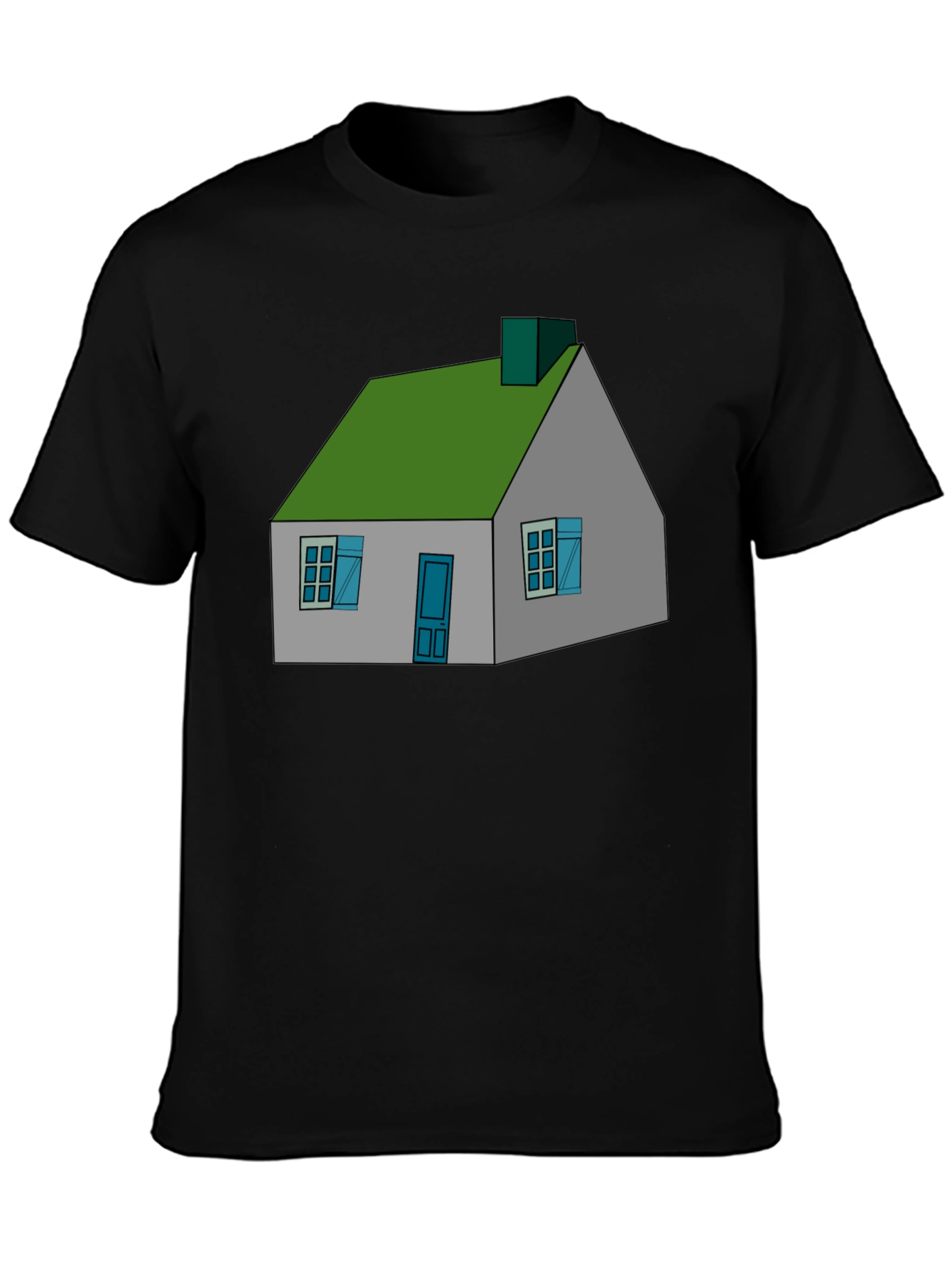 Black House Graphic Black T-Shirt view 3