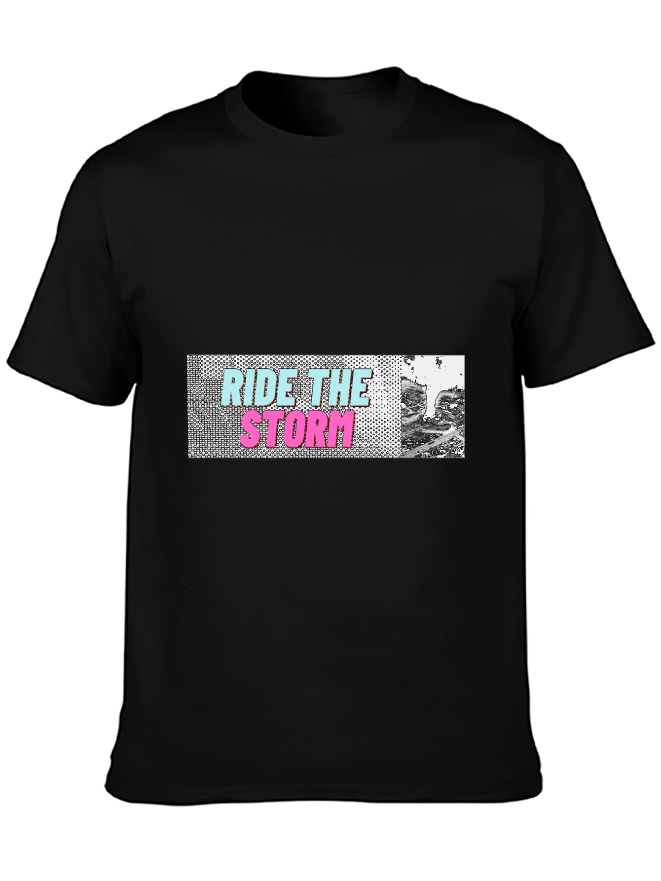 Black Ride the Storm Graphic T-Shirt view 3