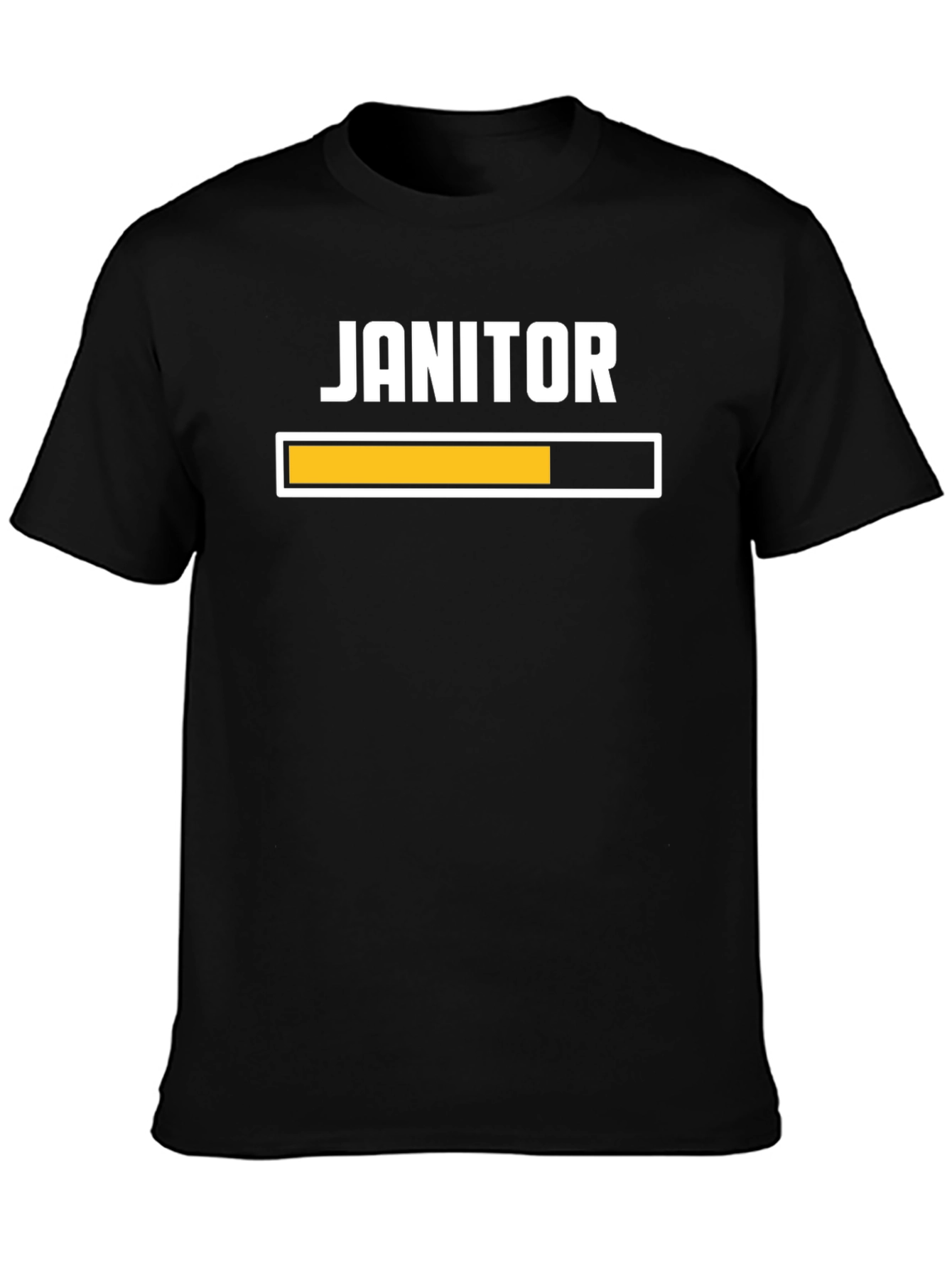 Black Janitor Loading T-Shirt - Funny Job Humor Tee view 3