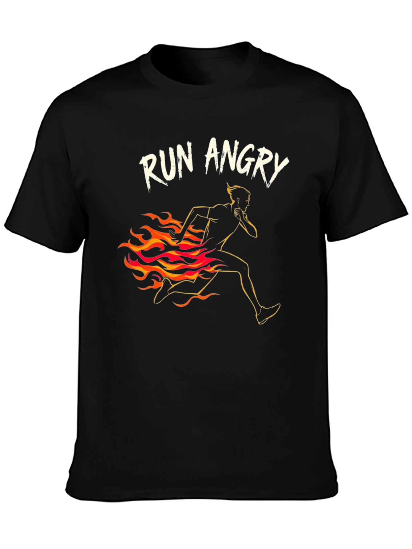 Black Run Angry Graphic Tee view 3