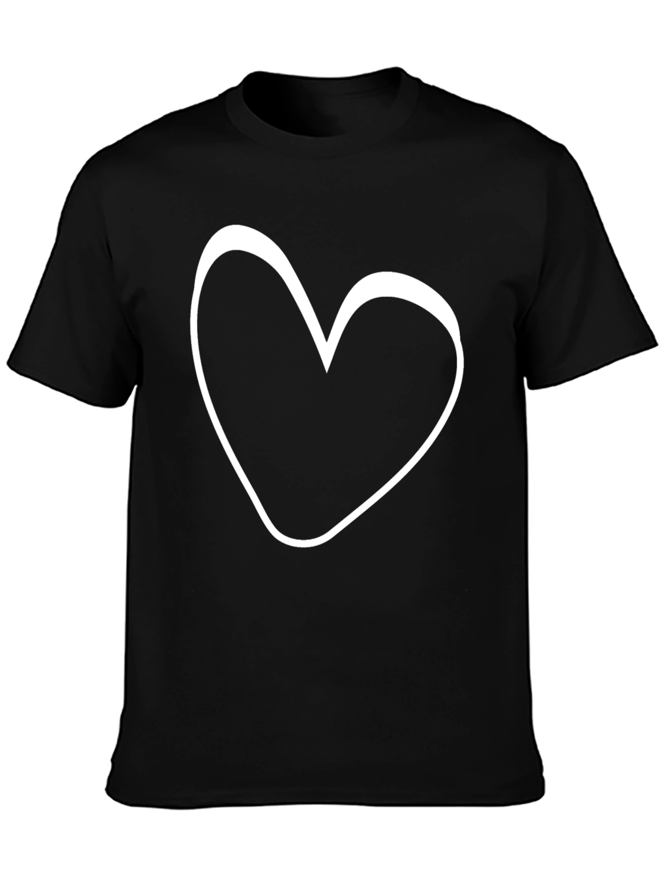 Black Heart Graphic Black T-Shirt view 3