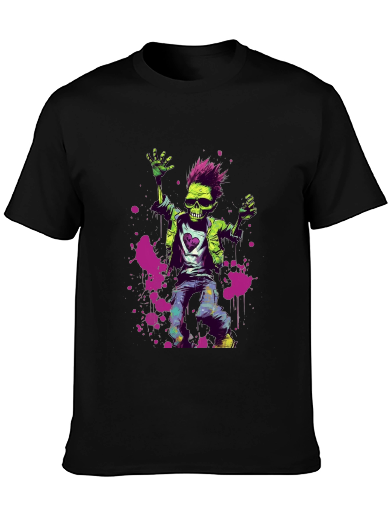 Zombie Punk T-Shirt - Unique Graphic Tee - 3