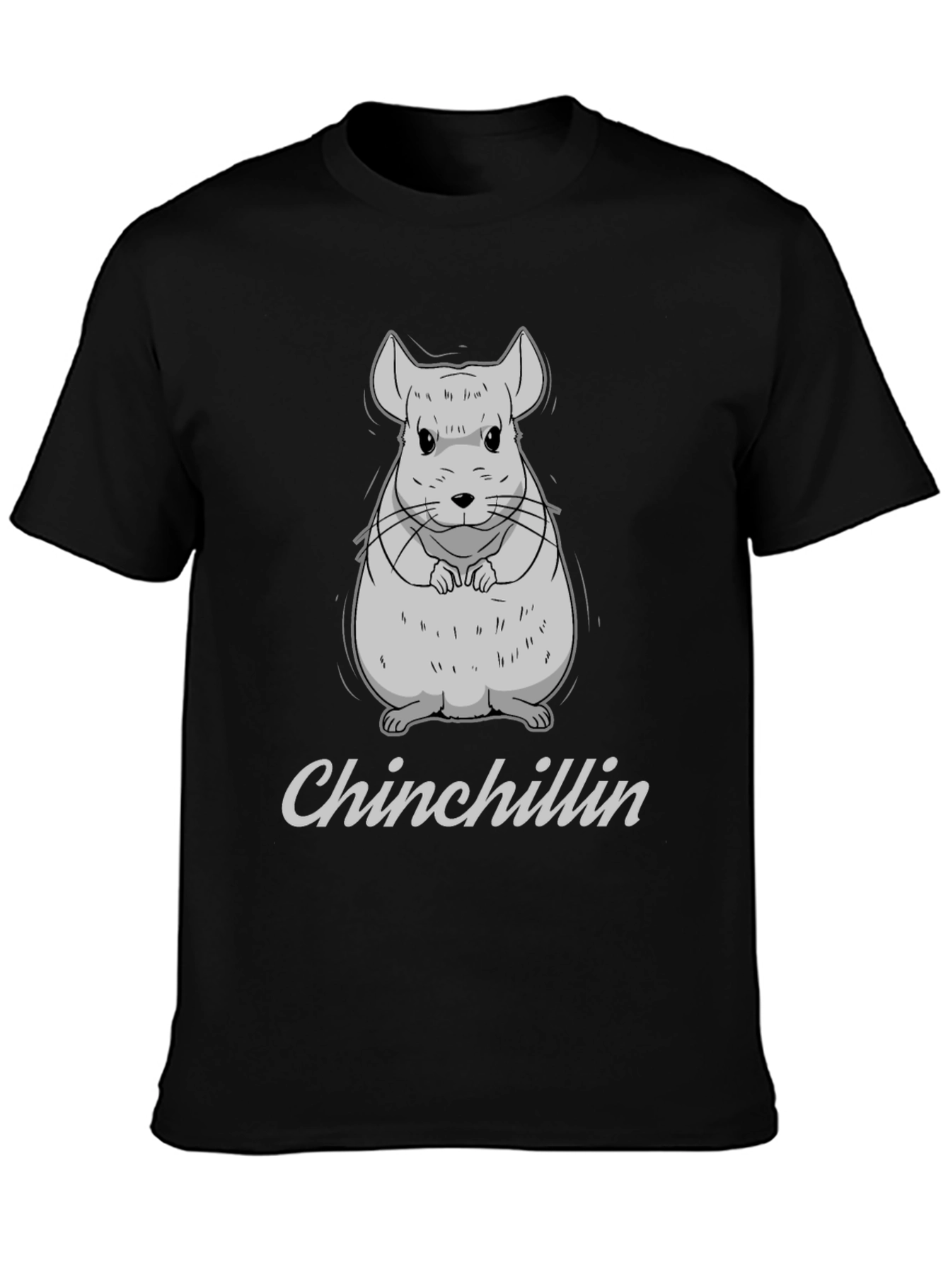 Black Chinchillin' Black Cotton T-Shirt view 3