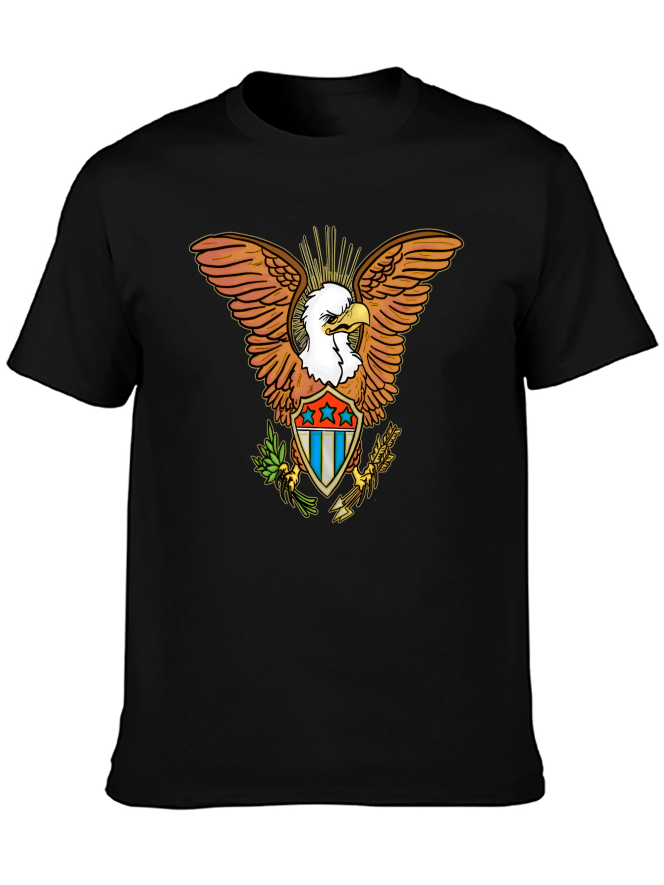 Black American Eagle Graphic Tee - Patriotic Style view 3