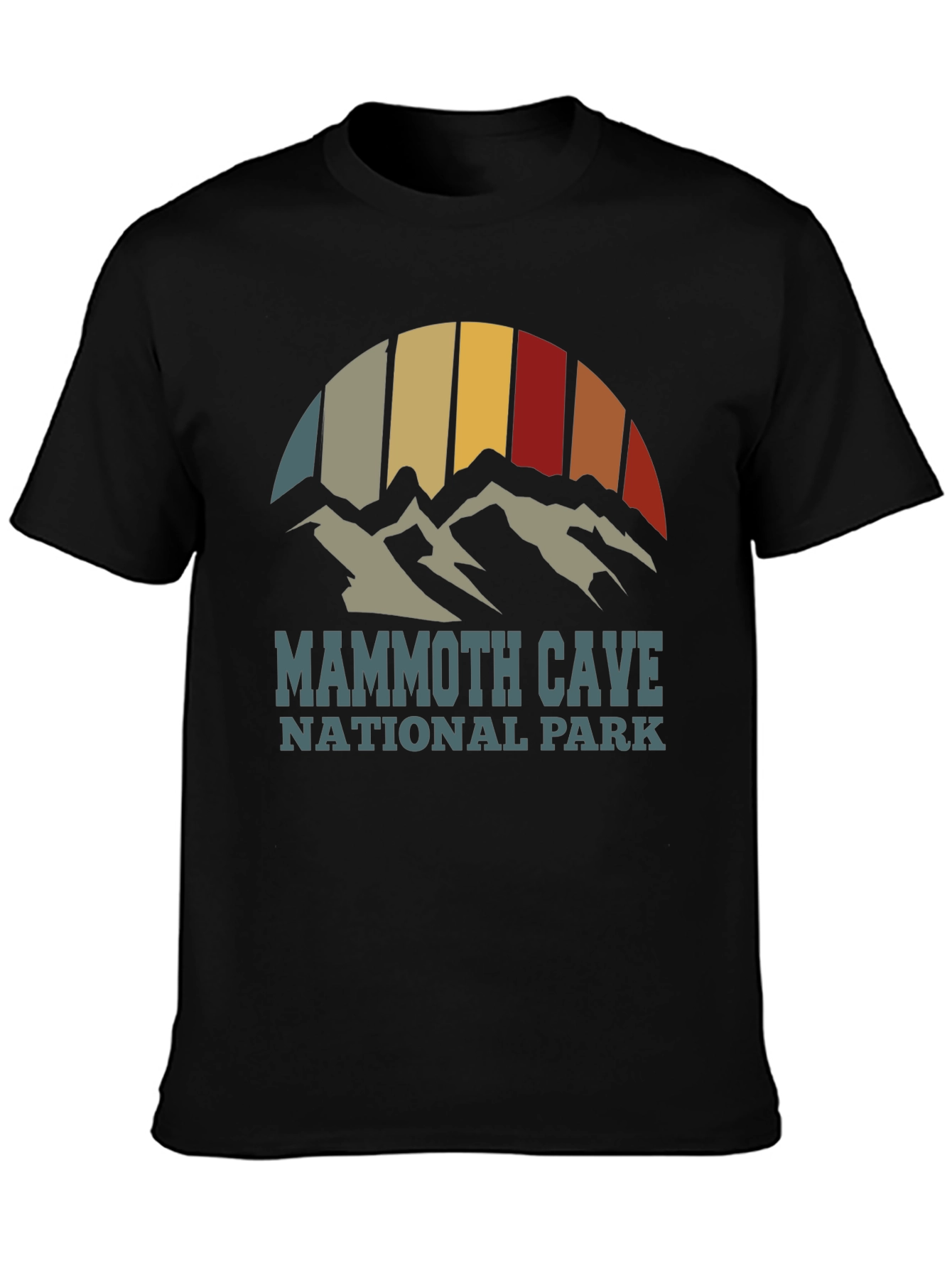 Black Mammoth Cave National Park Retro T-Shirt view 3