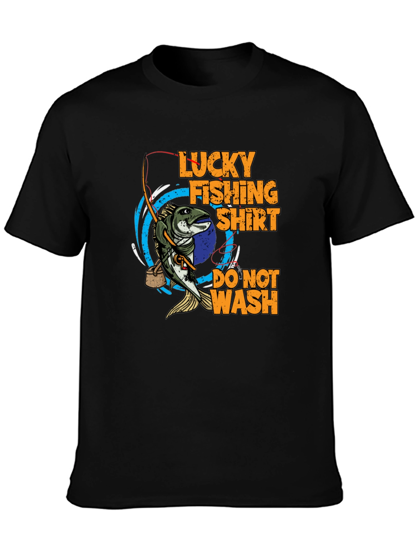 Black Lucky Fishing Shirt - Do Not Wash Tee view 3