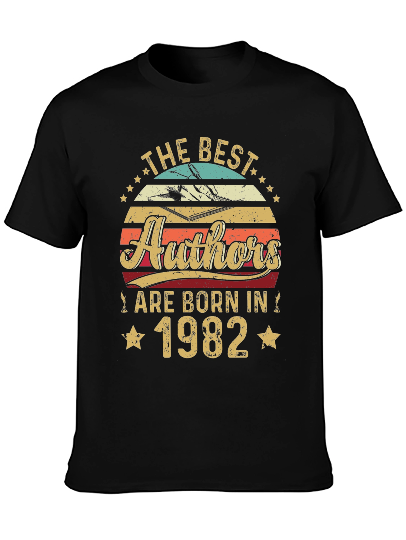 Black Best Authors Born in 1982 T-Shirt view 3