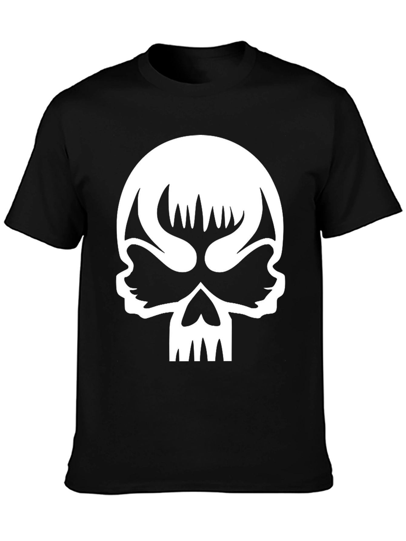 Black Skull Graphic Black T-Shirt - Unique Design view 3