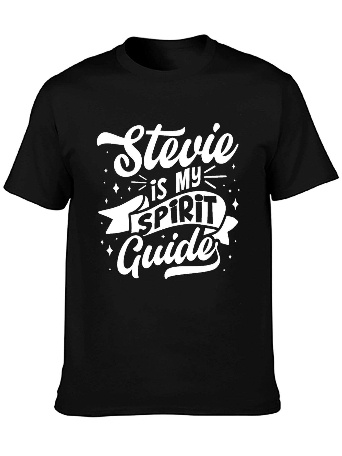 Black Stevie is My Spirit Guide T-Shirt - Black view 3