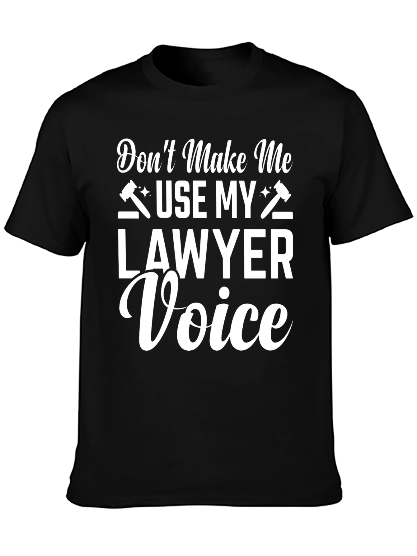 Black Lawyer Voice T-Shirt - Funny Attorney Gift view 3