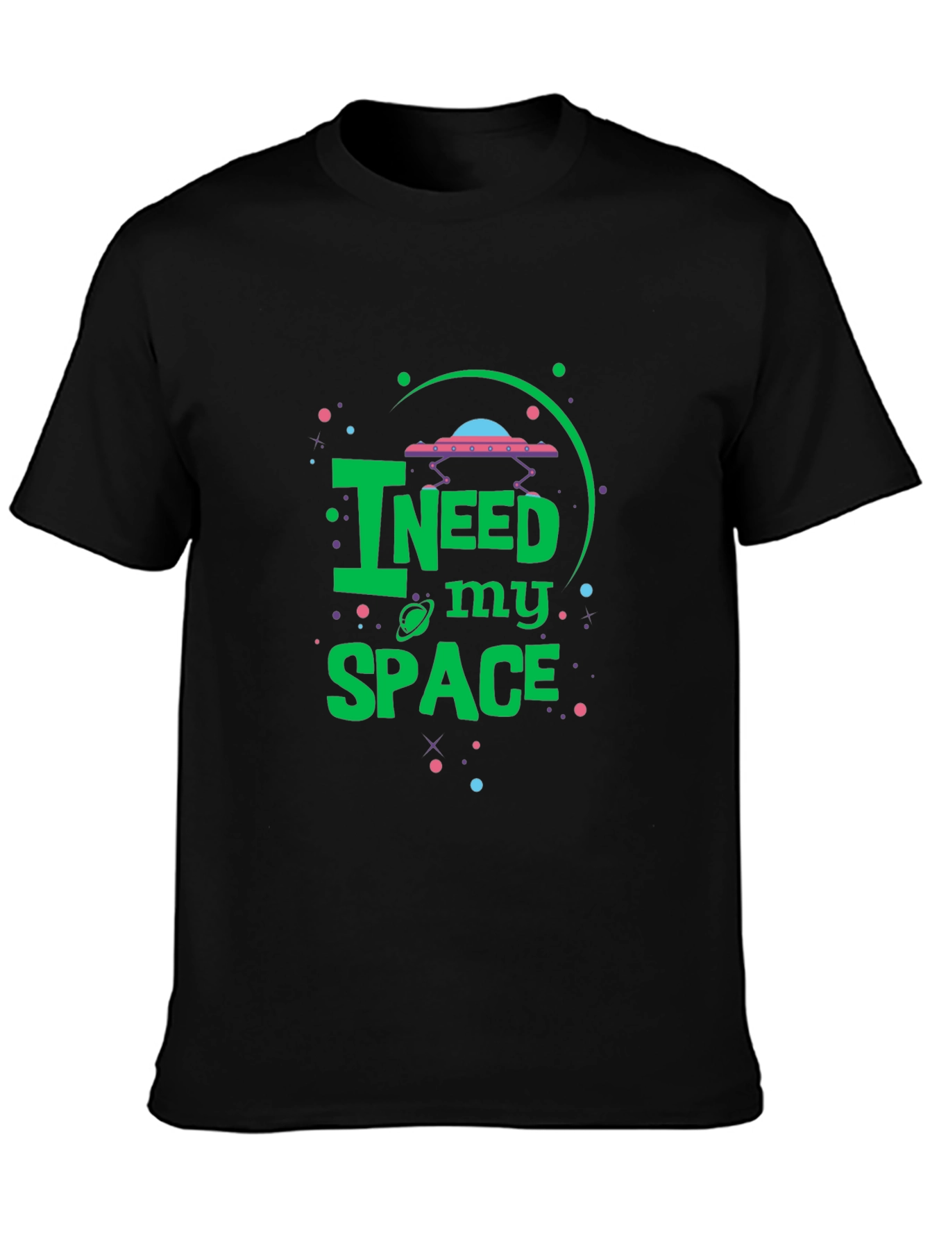 Black I Need My Space Graphic Tee view 3