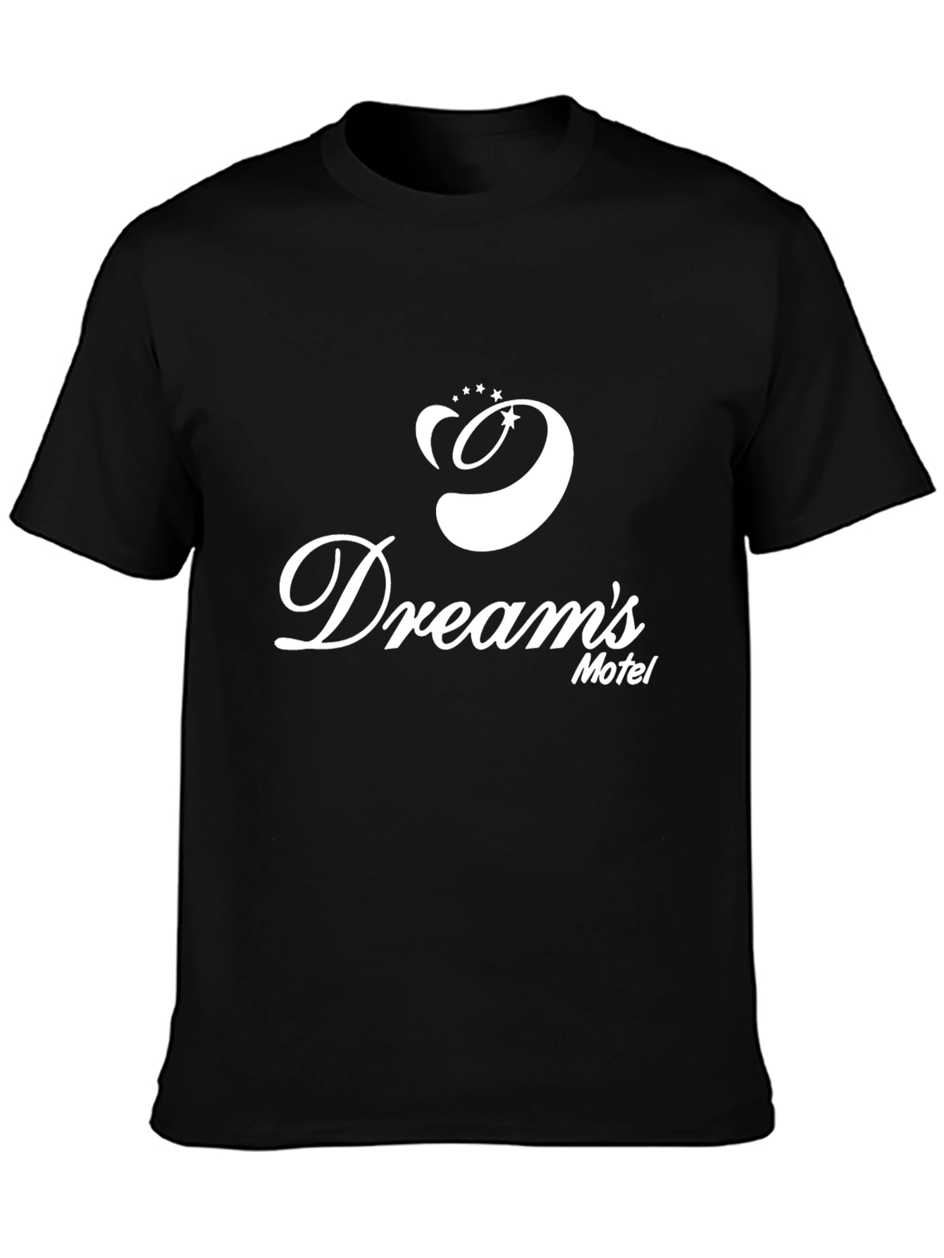 Black Dream's Motel Graphic Tee - Black Cotton T-Shirt view 3