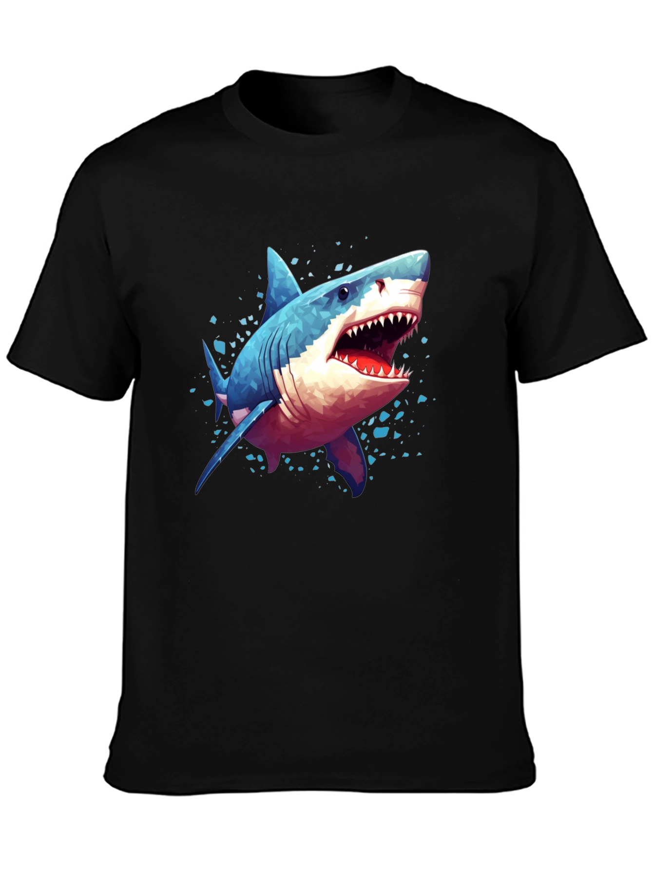 Black Shark Graphic Tee - Black Cotton view 3