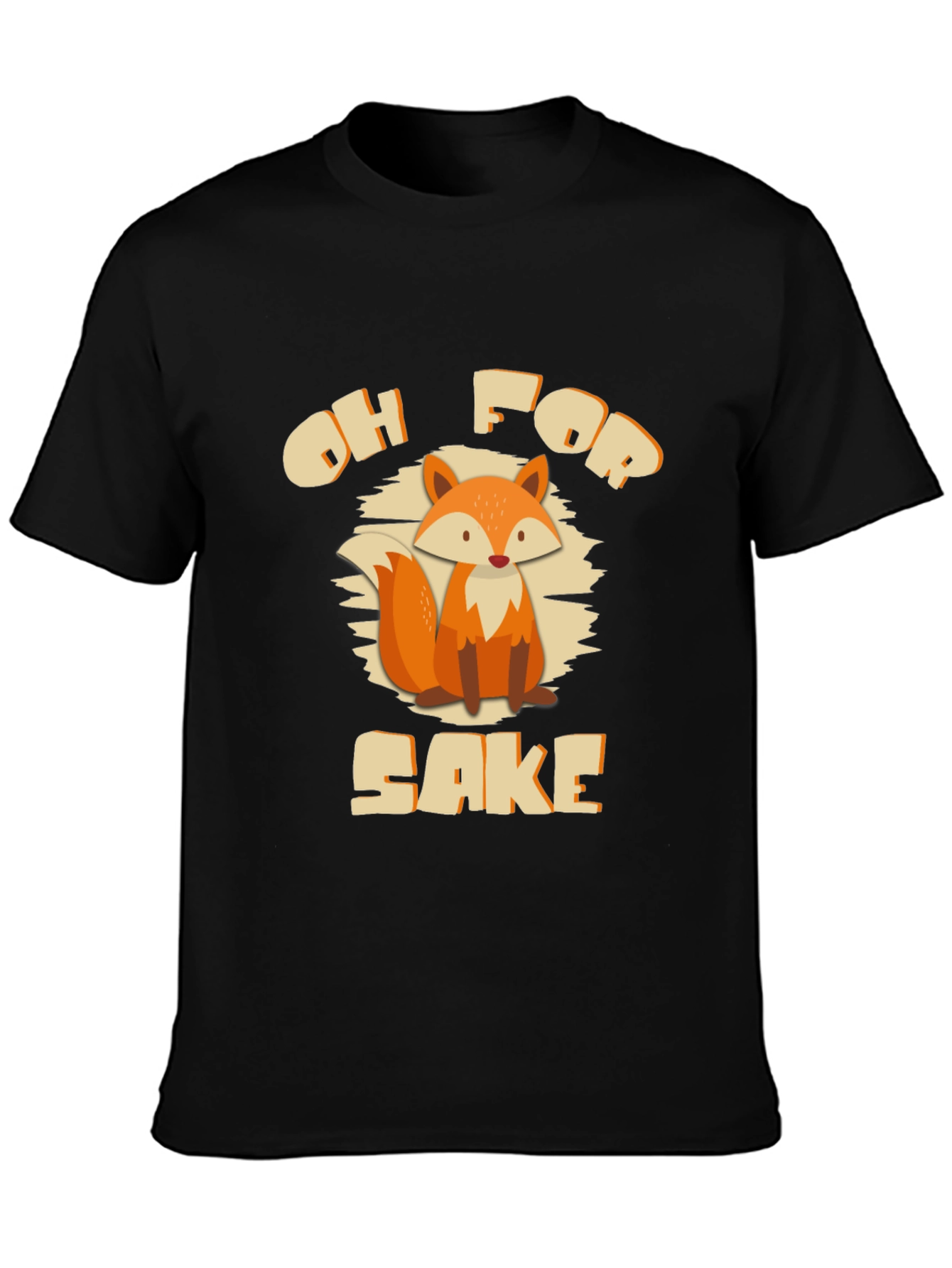 Black Oh For Fox Sake T-Shirt - Funny Novelty Tee view 3