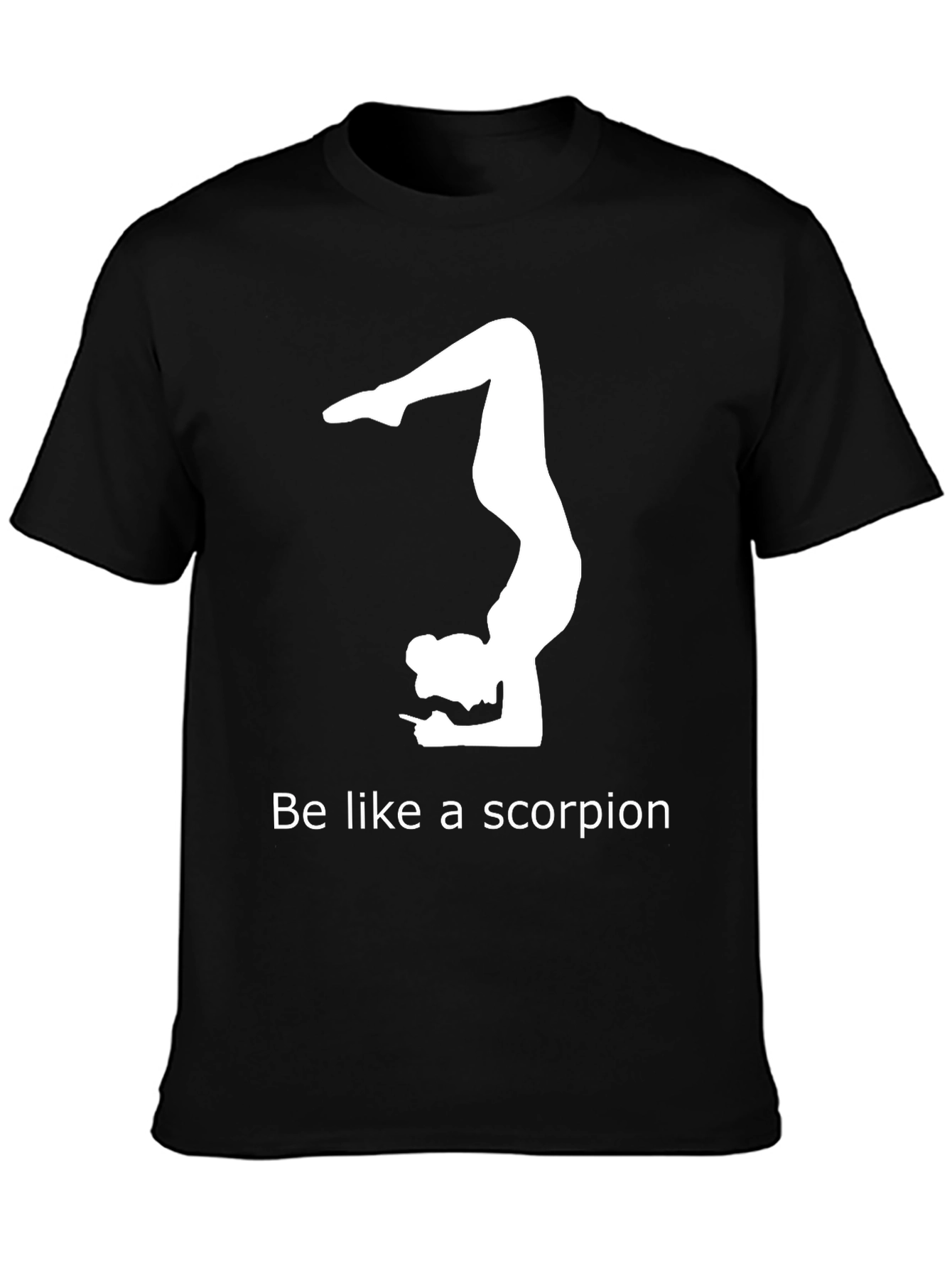 Black Yoga Scorpion Pose Graphic T-Shirt view 3
