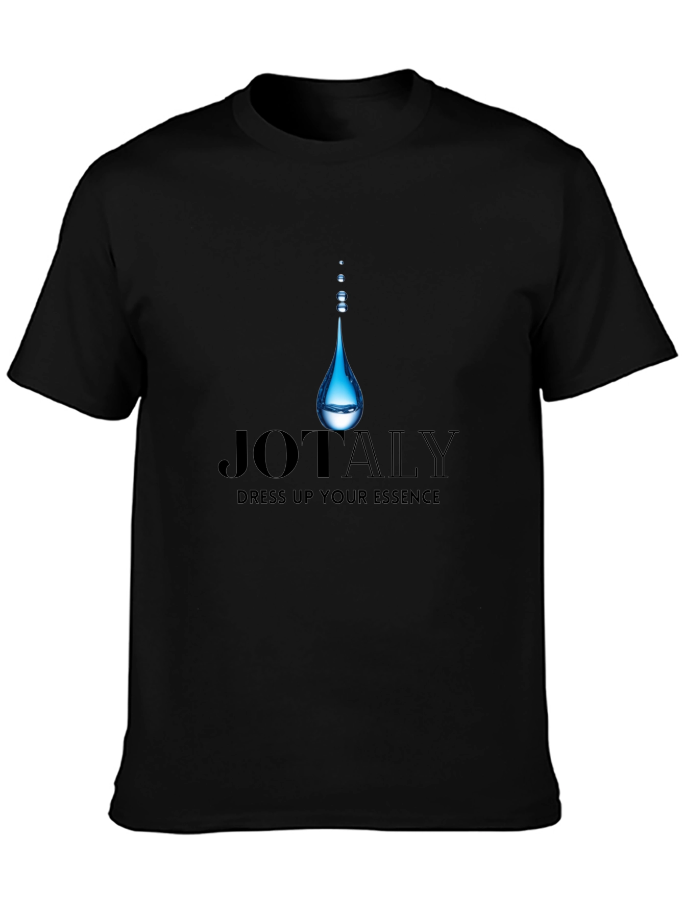 Black JOTALY Men's Black Graphic Tee - Dress Up Your Essence view 3