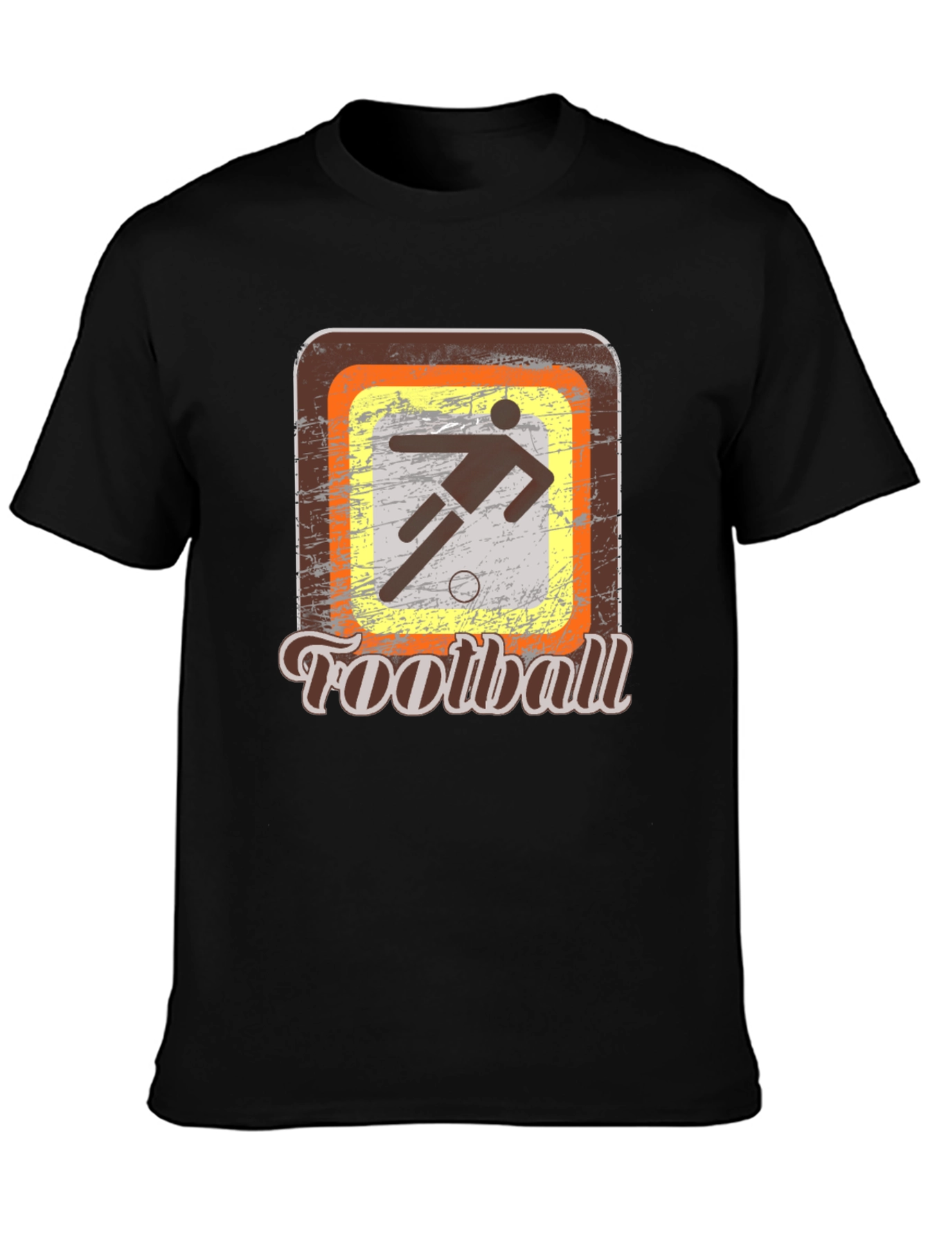 Black Retro Football Graphic Tee view 3