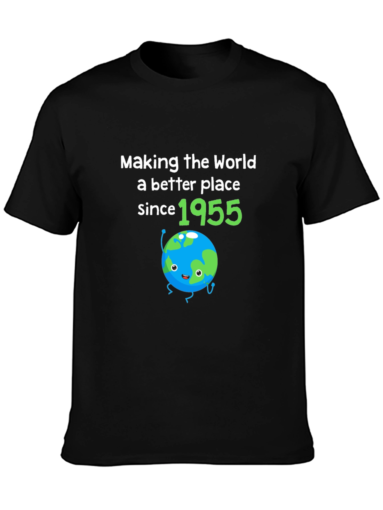Black Making The World Better Since 1955 Birthday T-Shirt view 3