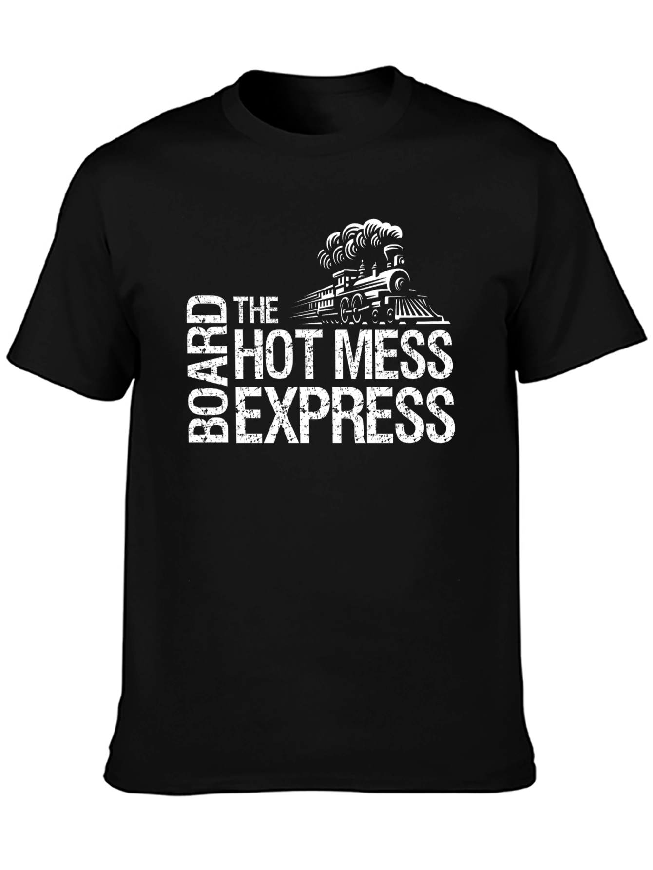 Black Hot Mess Express Train Graphic T-Shirt view 3