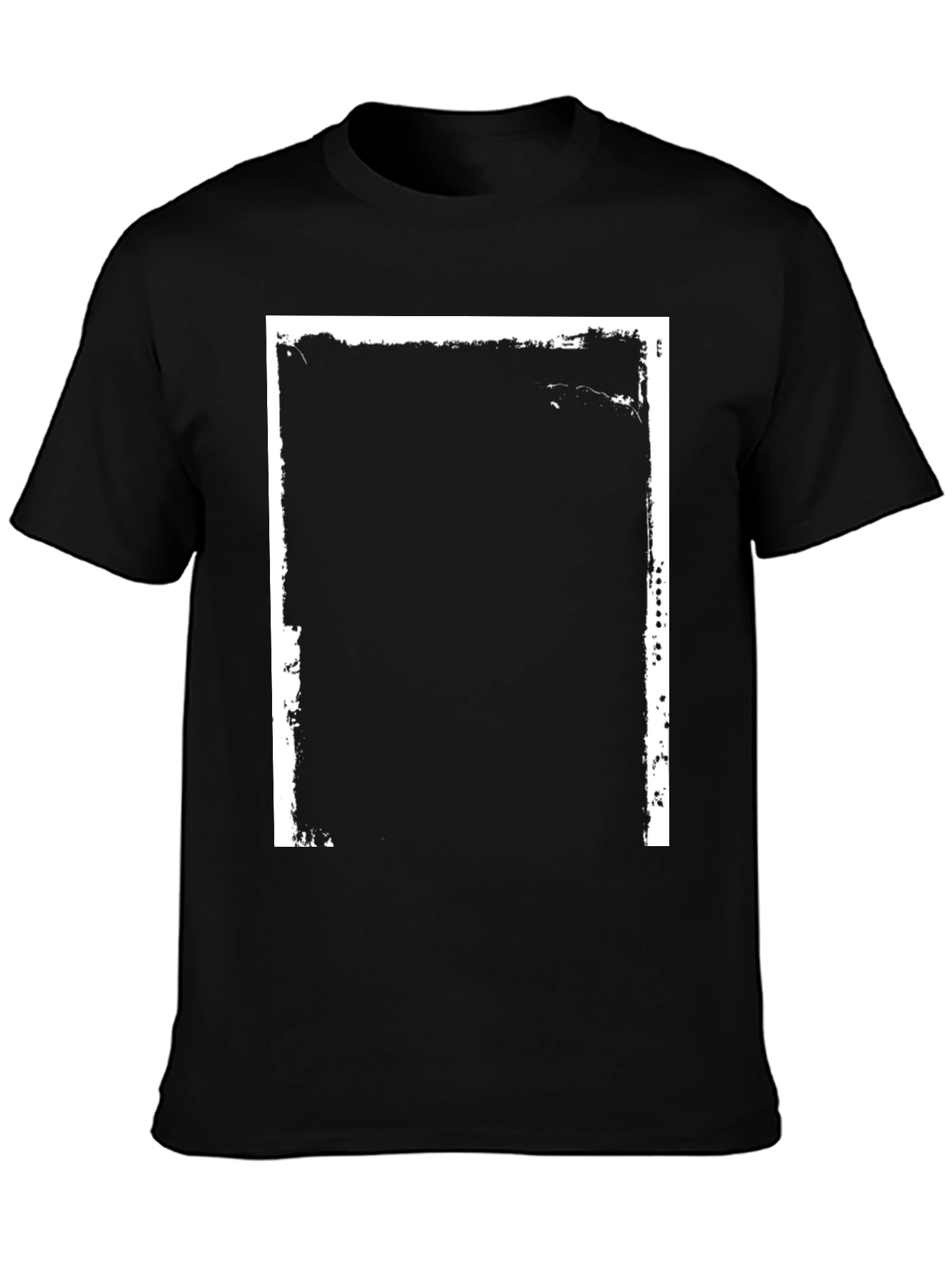 Black Black T-Shirt with Distressed Frame view 3