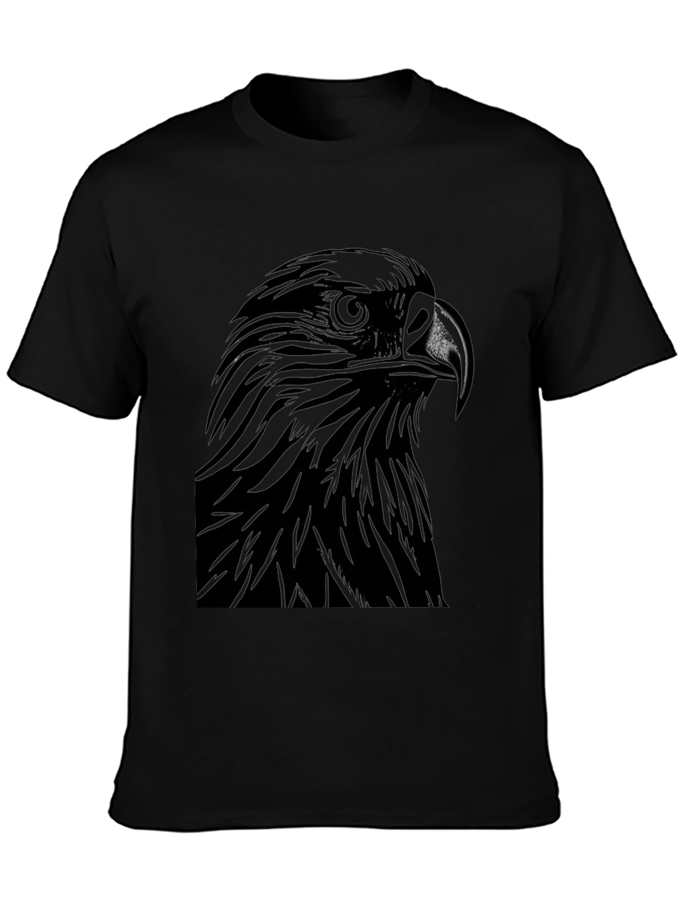 Black Black Eagle Graphic Tee - Bold Statement Shirt view 3