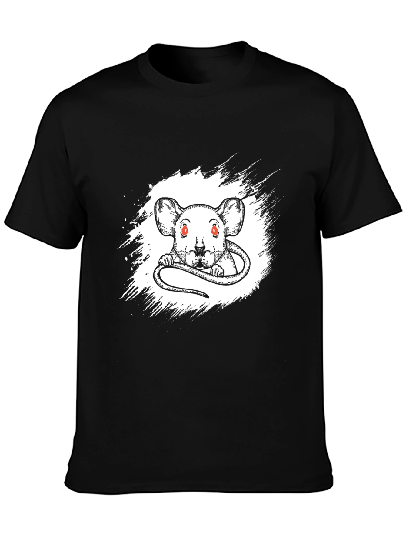 Black Rat Graphic Print Black T-Shirt view 3