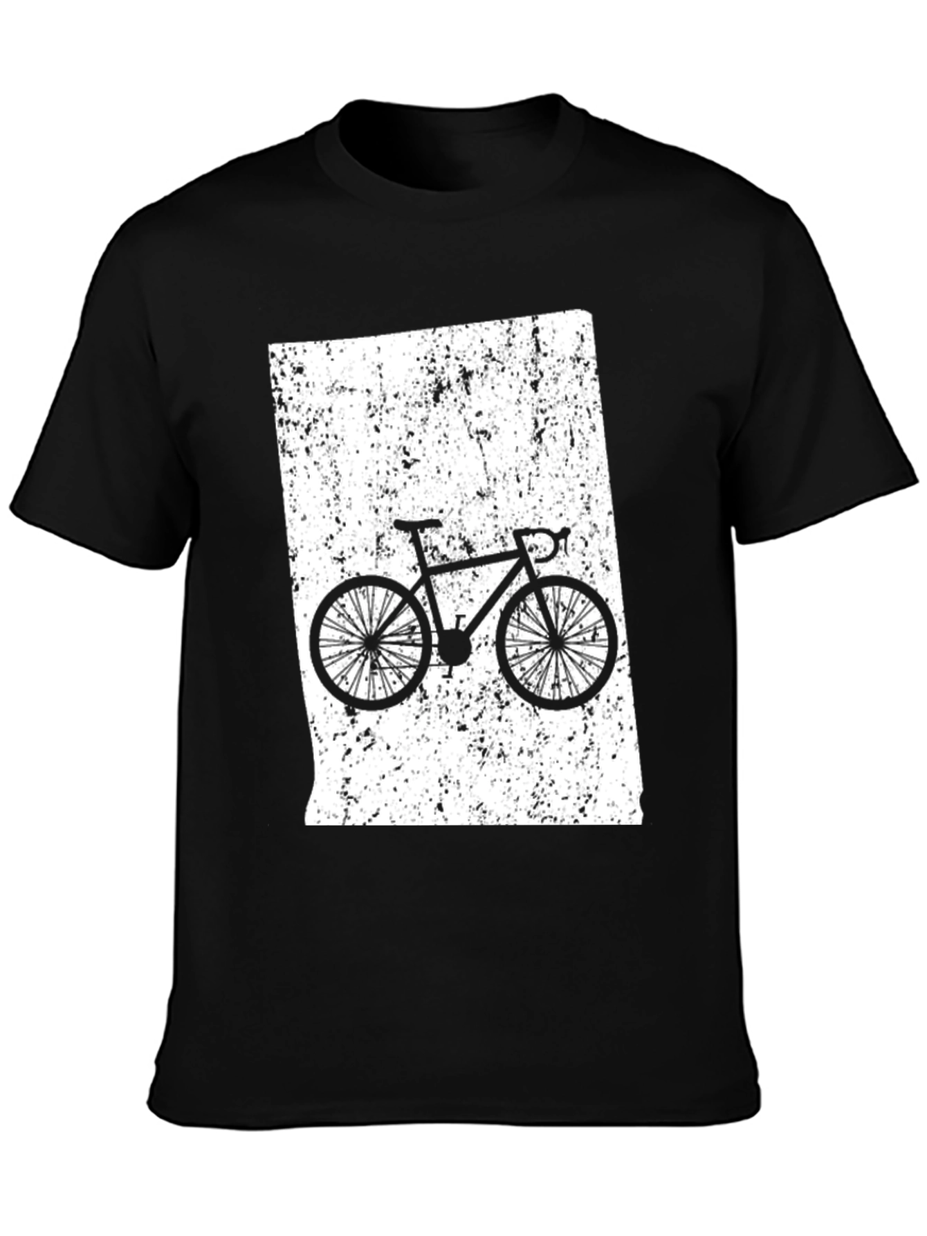 Black Cycling T-Shirt - Black - Bike Rider Design view 3