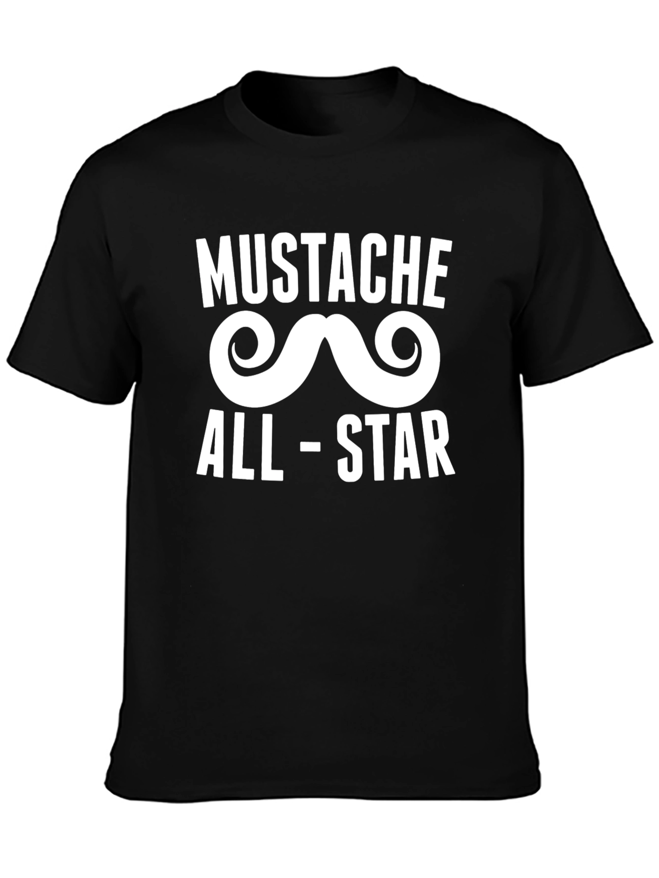 Black Mustache All-Star Black Graphic Tee view 3