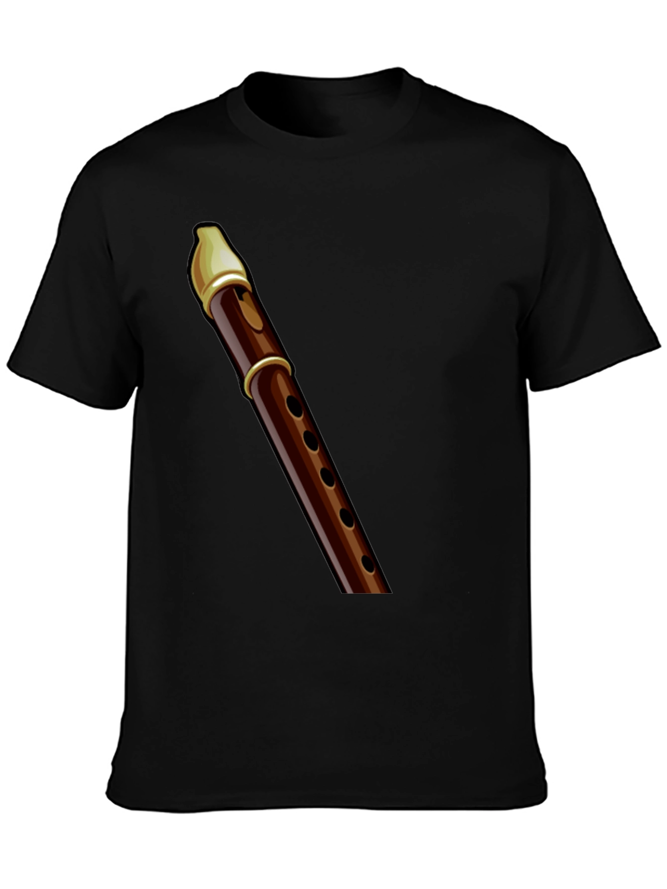 Black Flute Graphic Tee - Musician's Apparel view 3