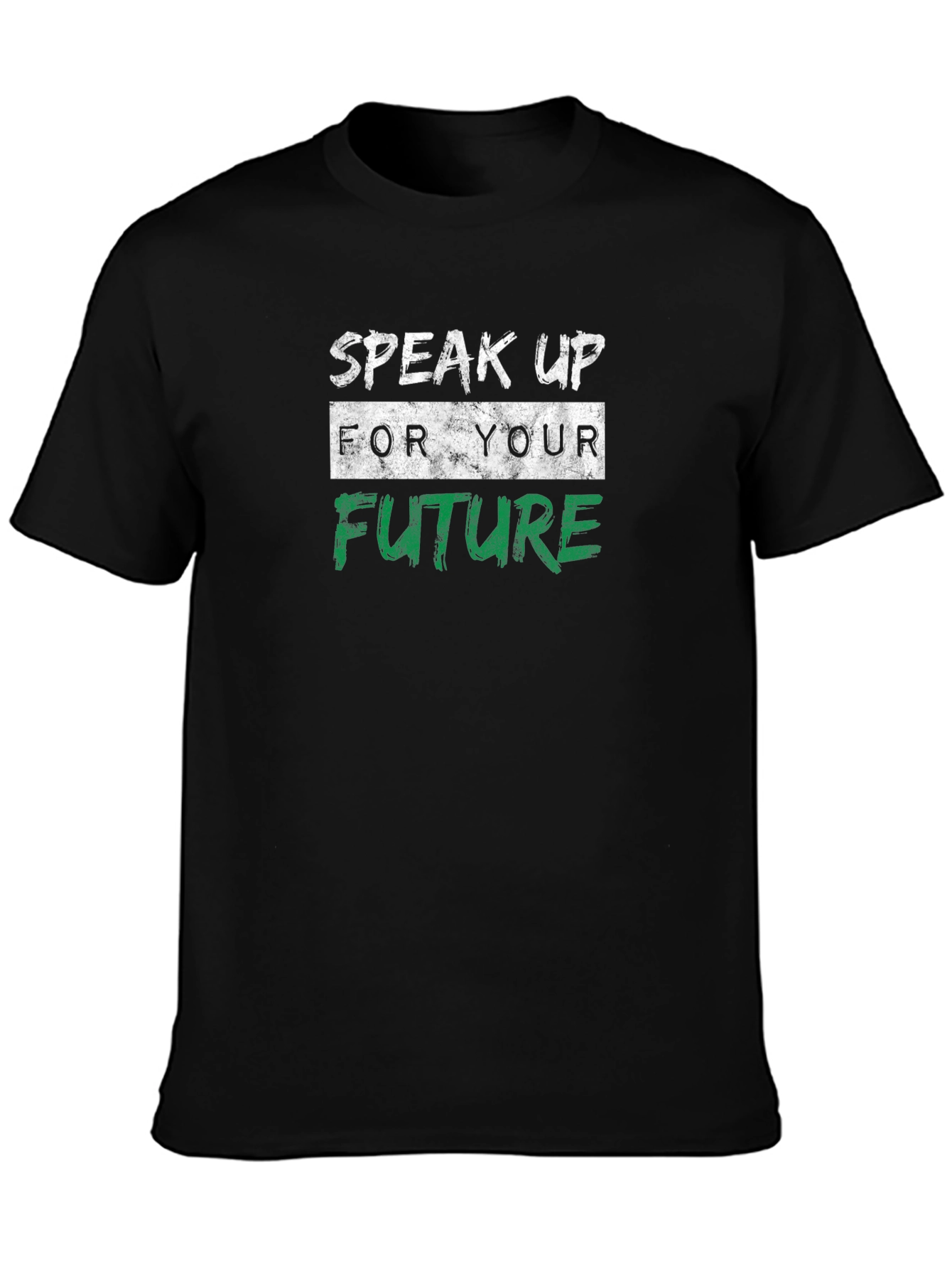Black Speak Up For Your Future Graphic T-Shirt view 3