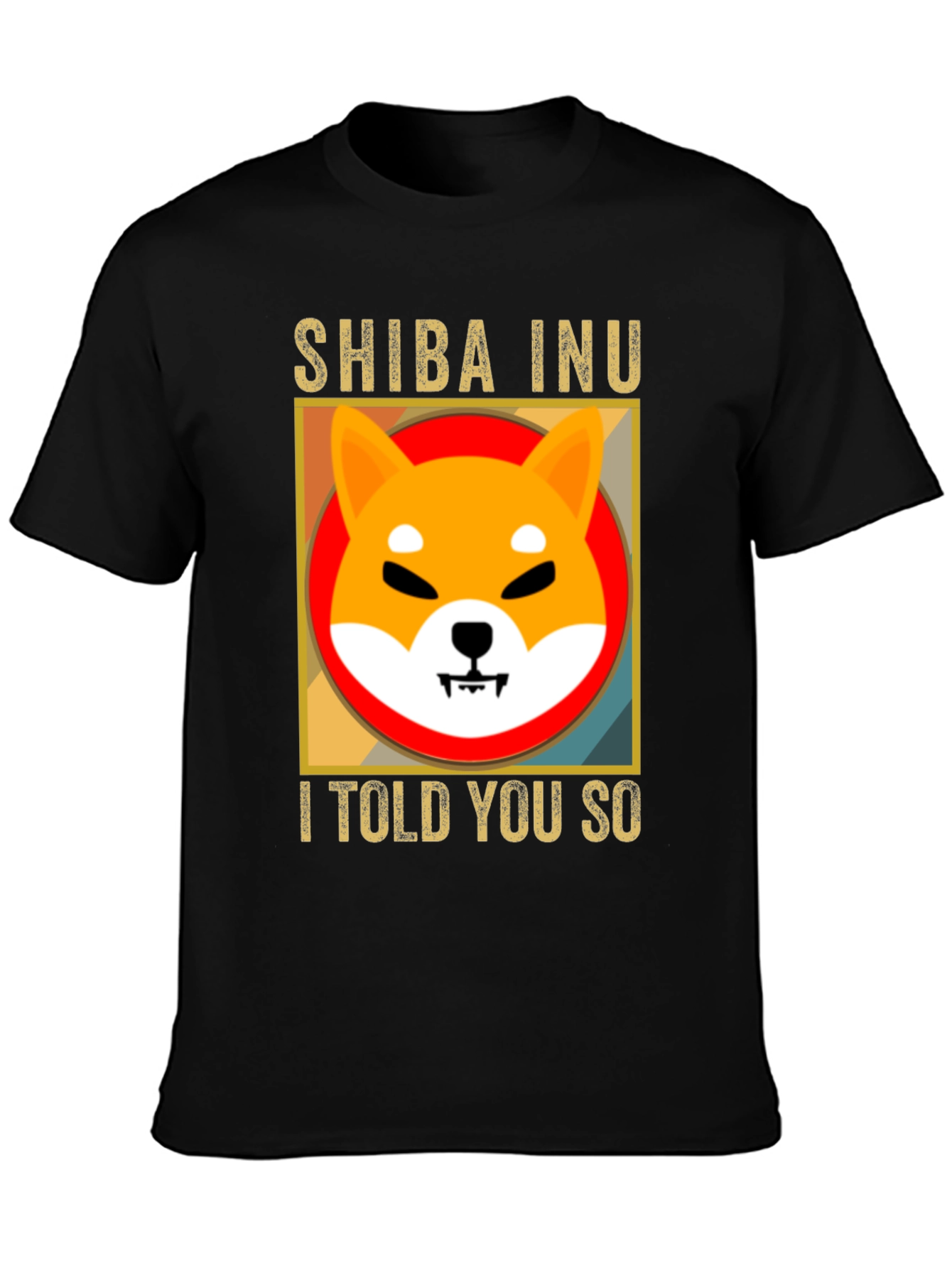 Black Shiba Inu I Told You So Black T-Shirt view 3