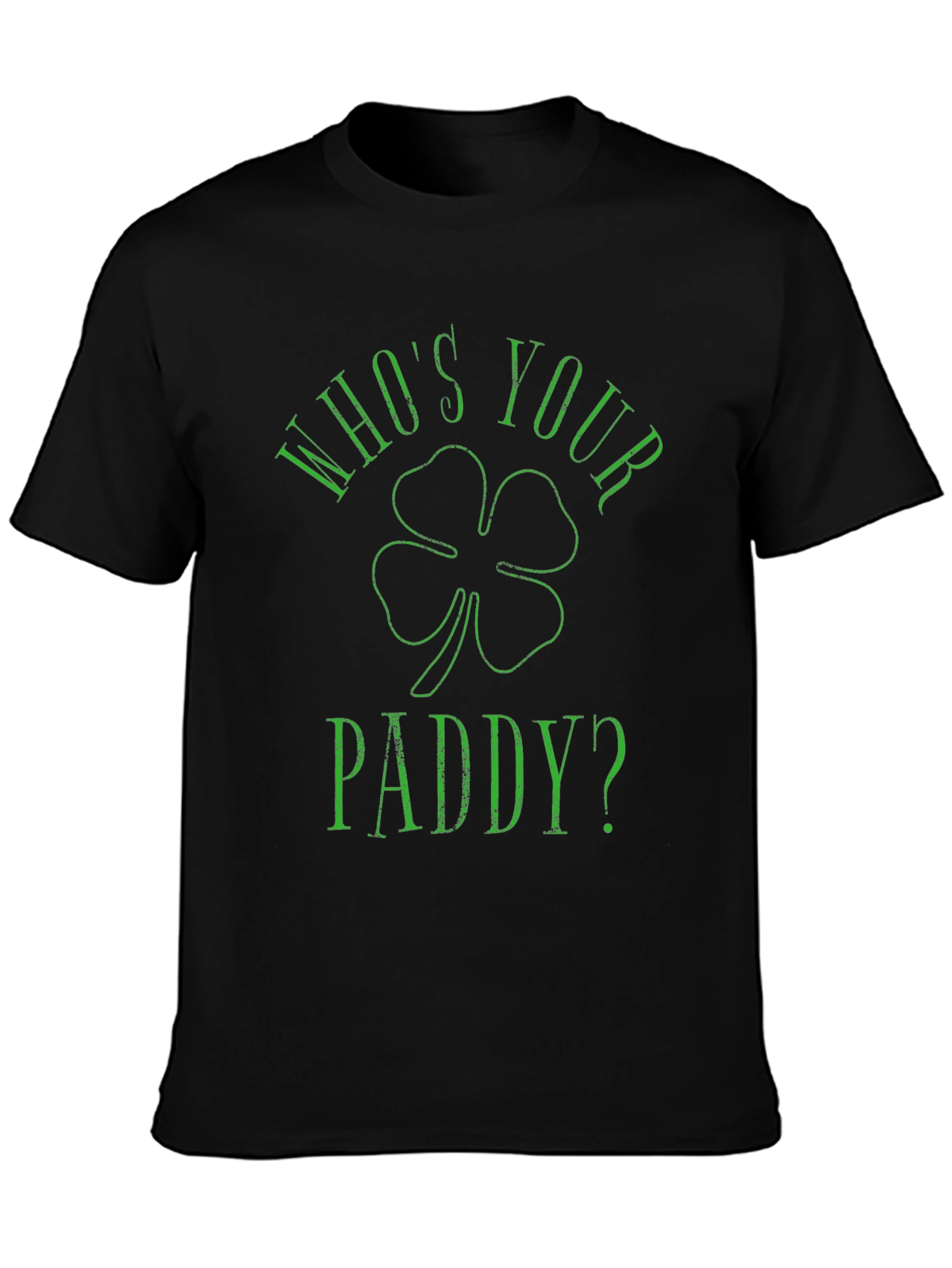 Black Who's Your Paddy? St. Patrick's Day T-Shirt view 3