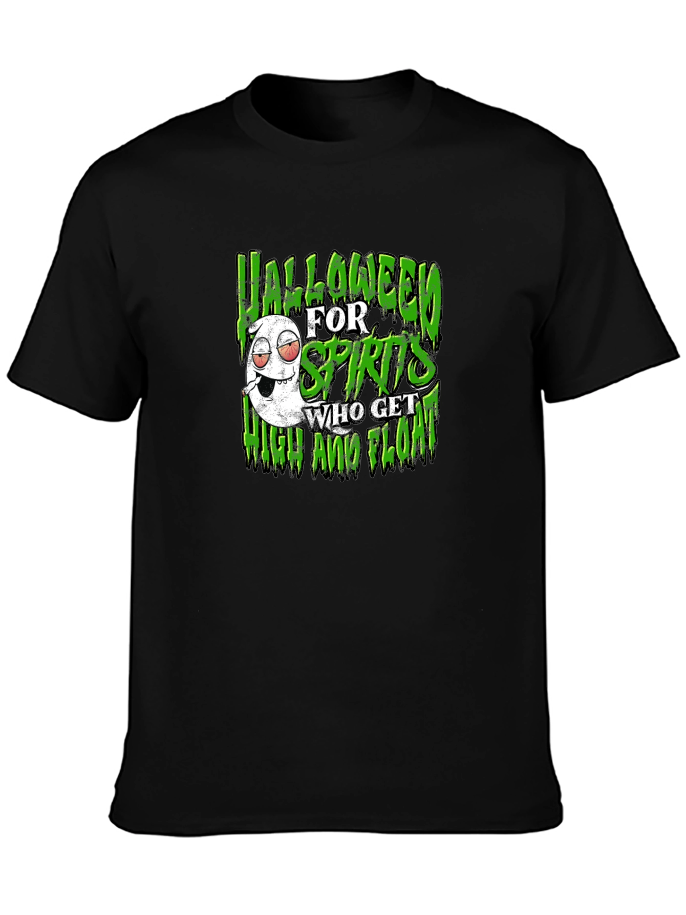 Black Halloween for Spirits T-Shirt - High and Float view 3