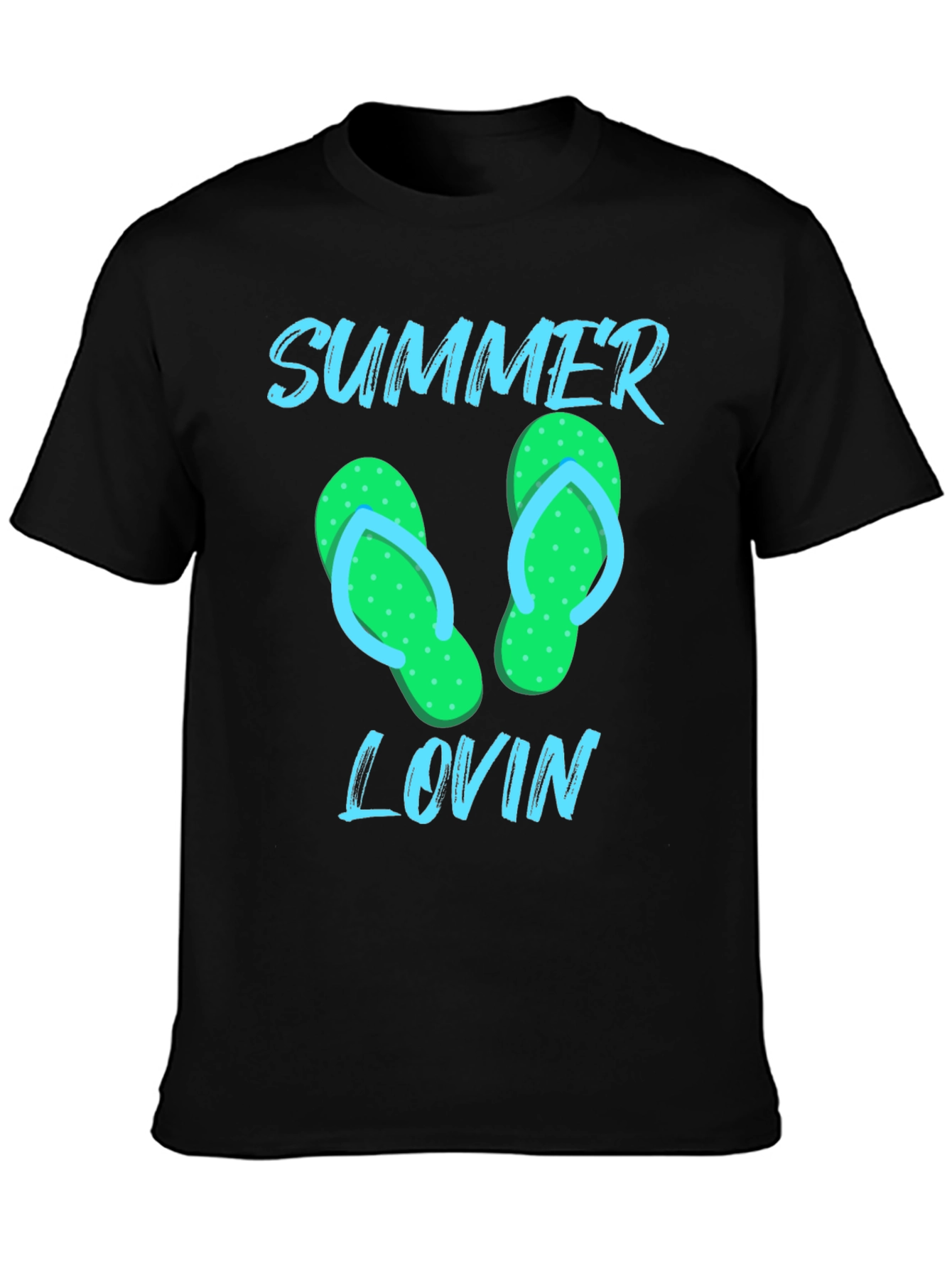 Black Summer Lovin' Flip Flop Graphic Tee view 3