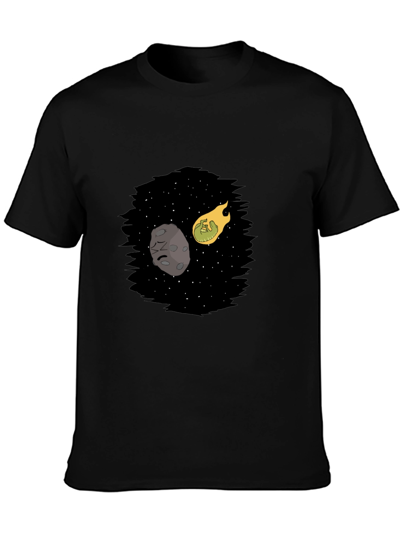 Black Cosmic Collision Black T-Shirt view 3