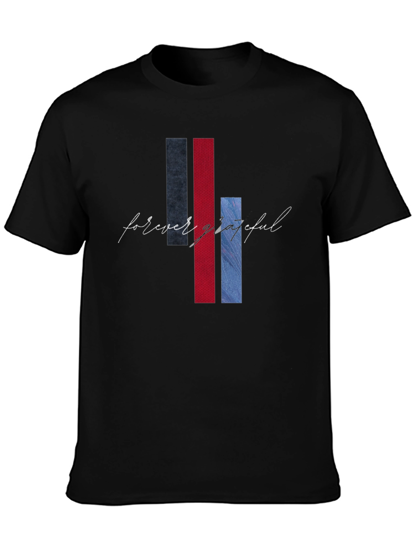 Black Forever Grateful Graphic T-Shirt - Modern Design view 3