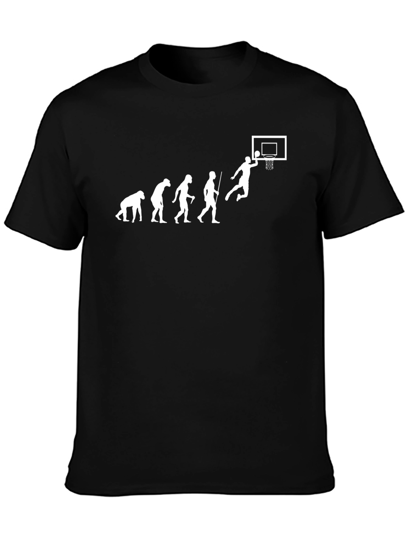 Black Evolution of Basketball Black T-Shirt view 3